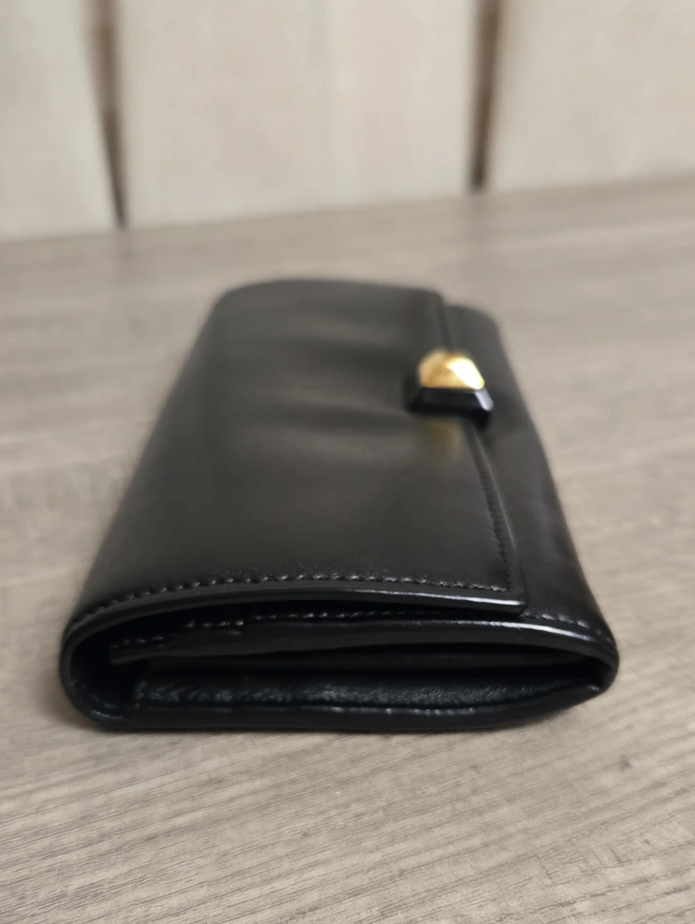 Fendi Roma Continental Black Leather Long Wallet Authentic 8M0251